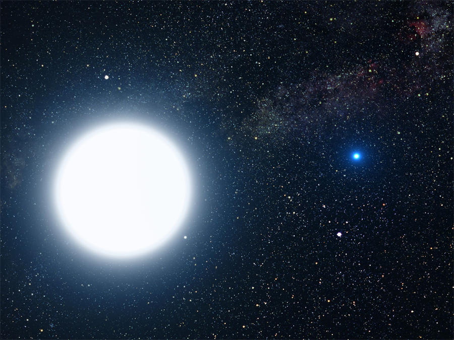 天狼星是夜空中最明亮的恒星，它是一个双星系统，还有一颗很大的白矮星