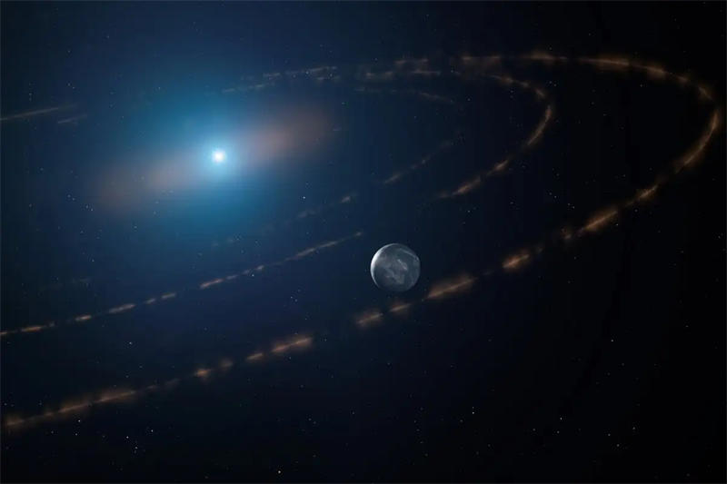 白矮星周围的行星想象图