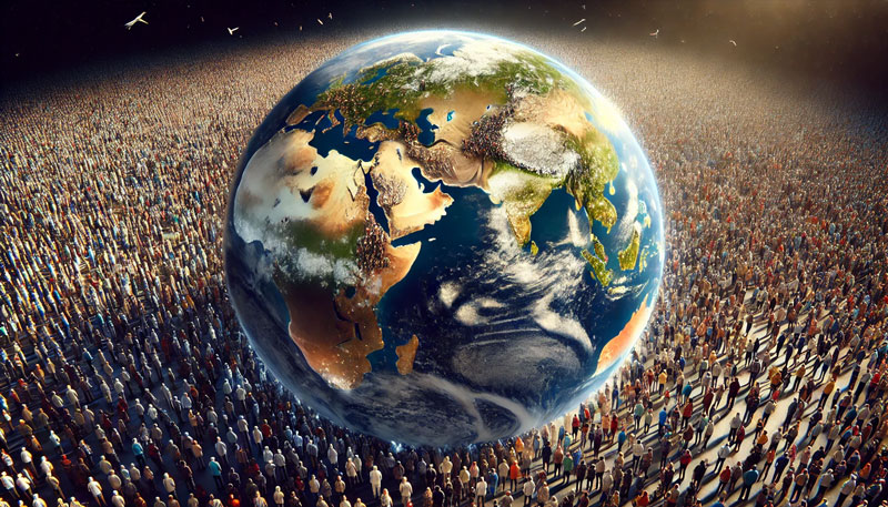 2084年地球上的人口将会开始减少：未来77年全球人口的增长数据