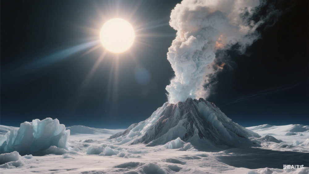 冥王星上正在喷发的冰火山