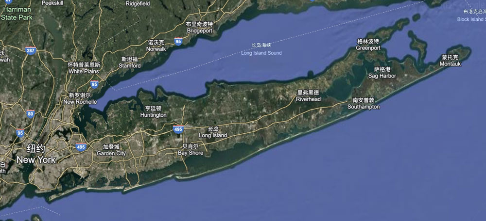 位于纽约市的长岛是美国本土第一大岛